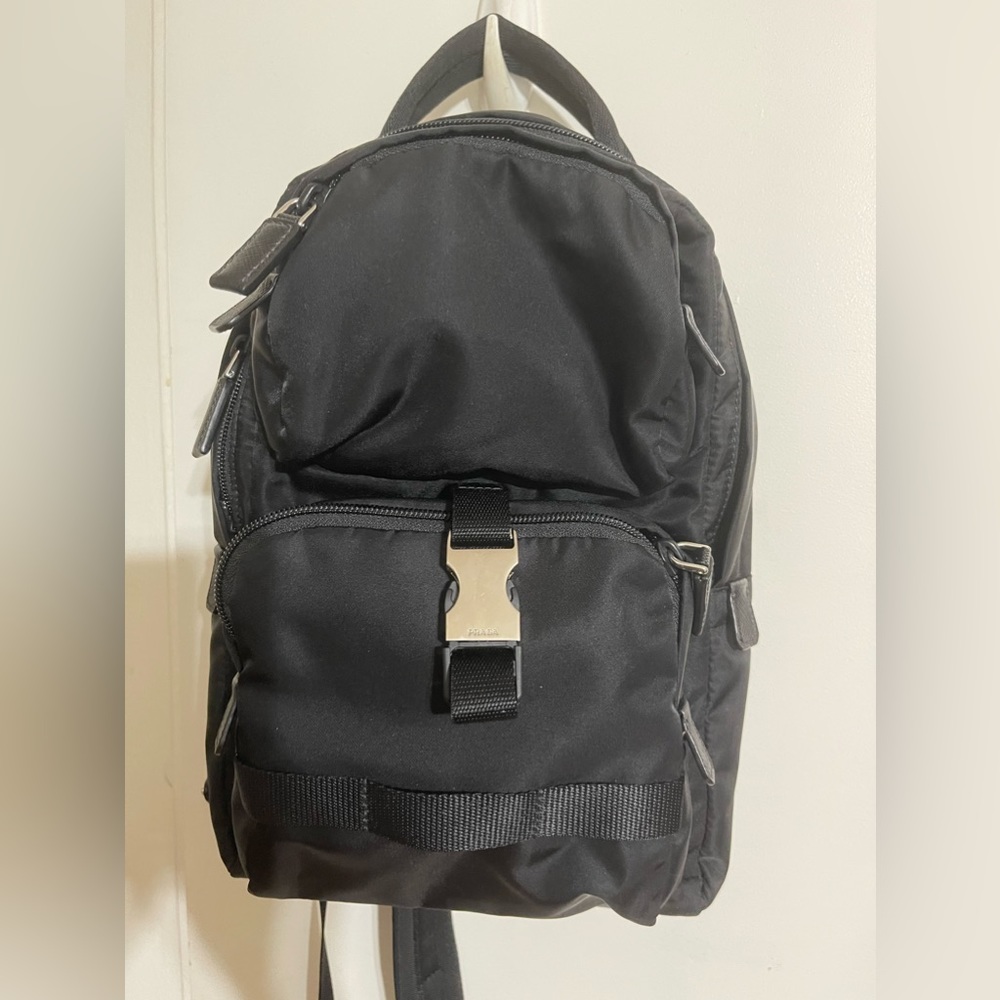 Prada Tessuto Sling Black Nylon Backpack